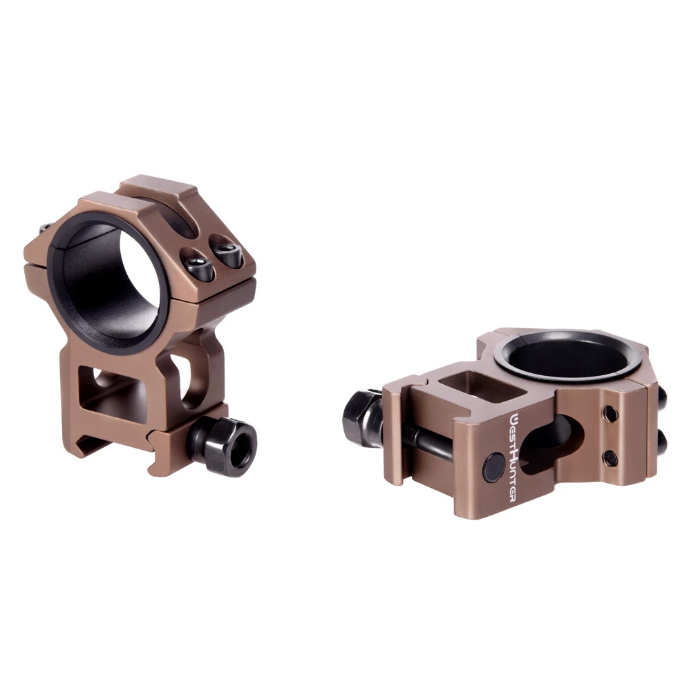 WESTHUNTER-anillos de caza Picatinny de alto perfil, 20MM, 30MM/25,4 MM de diámetro Monturas de Base de tiro de mira de Rifle de doble anillo - imagen 3