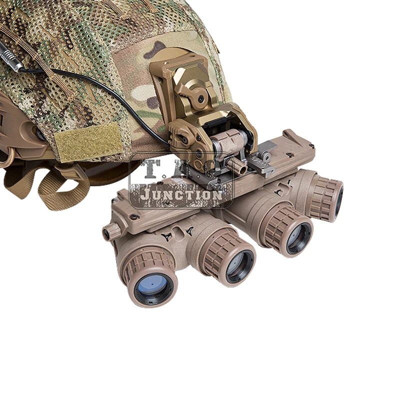 Gafas tácticas de visión nocturna NVG, adaptador de montaje para GSGM/DPAM, interfaz CNC, 4 agujeros, cubierta de casco ANVIS, tierra oscura - imagen 3