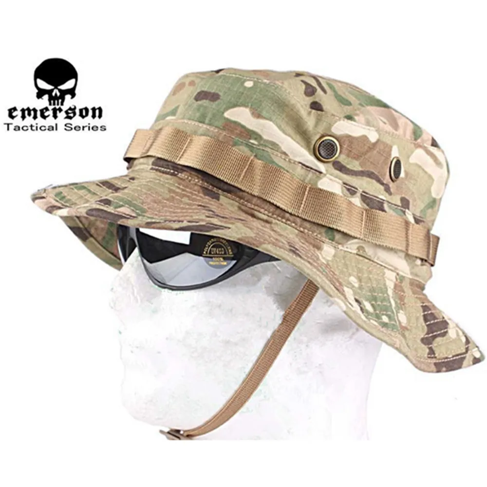 EMERSON Boonie Hat Sombrero táctico Anti-arañazos Grid Tela camuflaje Sombrero de caza MC EM8553 - imagen 2