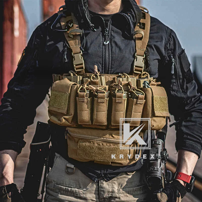 KRYDEX Mini Pendiente de almacenamiento Fanny Pack bolsa táctica para JPC CPC LBT D3CR MK3 MK4 portador de placa bolsa negra - imagen 4