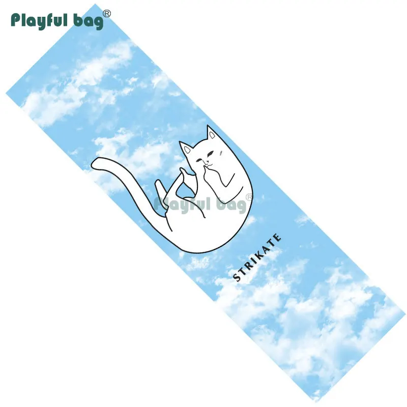 Playful Bag-papel de lija de doble balancín para monopatín, pegatina decorativa para monopatín, AMB67 con patrón, 83x23cm, OS780 - imagen 4