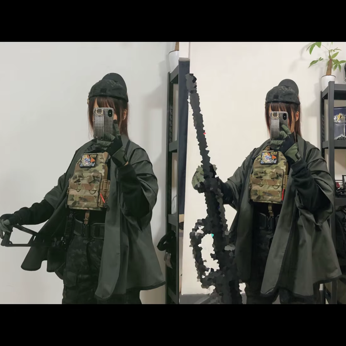 BACRAFT-abrigo de caza táctico para exteriores, chaqueta Haori de combate para Airsoft, verde humo, novedad de 2020 - imagen 5