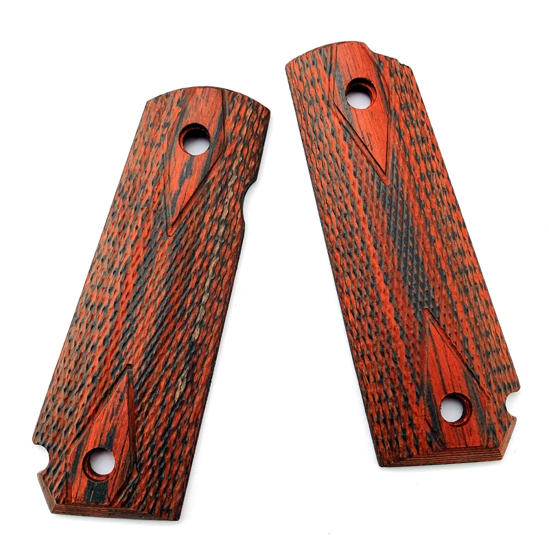 Empuñaduras tácticas para pistola, empuñaduras de madera de alto pulido, personalizadas, Material CNC 1911, accesorios, 2 piezas, 1911 - imagen 3