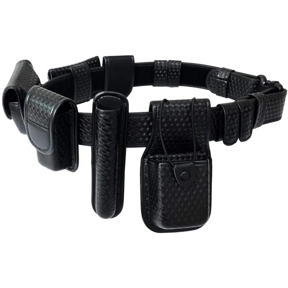 Kit de cinturón de servicio 8 en 1, kit de cinturón de servicio con bolsas, funda de esposas, bolsa de Radio, bolsa de guante, soporte de luz, soporte de bastón