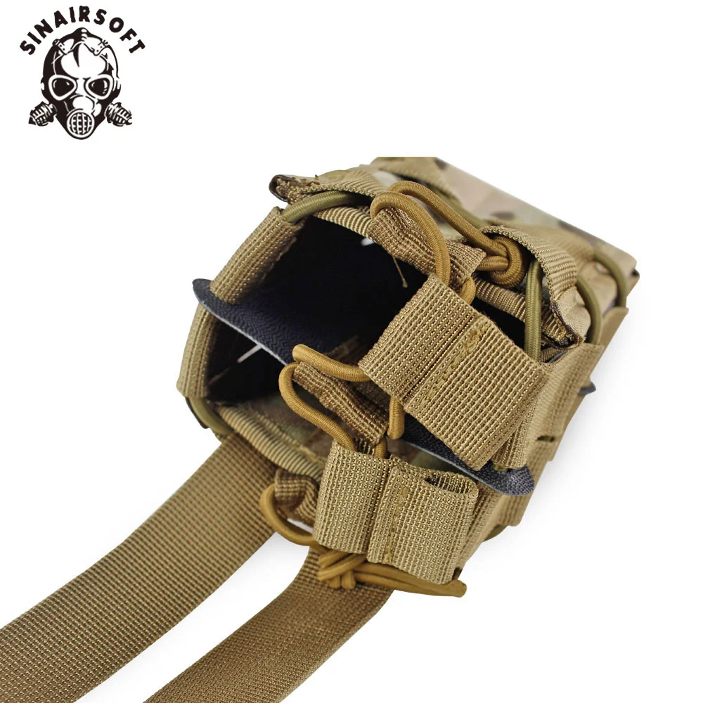 Bolsa para revistas con sistema Molle, bolsa de almacenamiento de doble capa de nailon 1000D, Airsoft táctico AK AR M4 AR15, Rifle, pistola Mag, funda transportadora - imagen 4