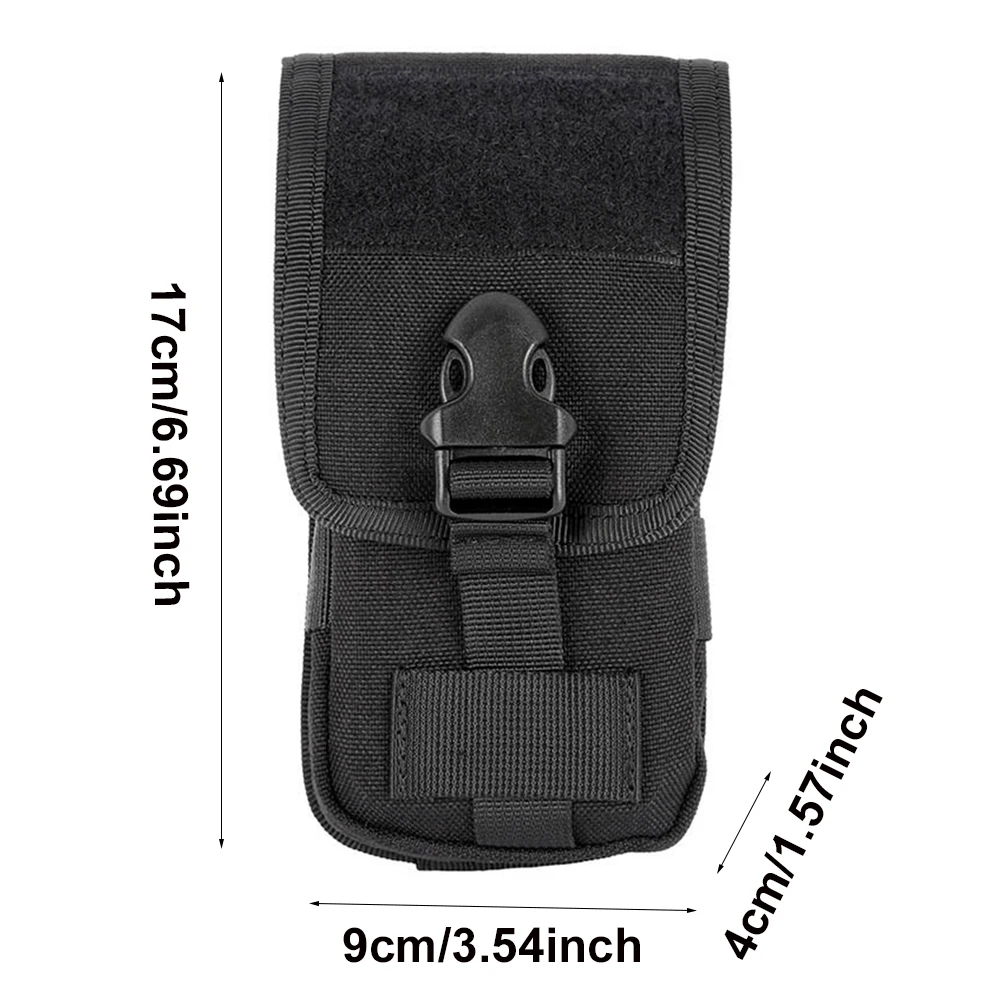 Bolsa táctica para teléfono de doble capa, bolsas Molle de camuflaje para caza, riñonera Molle para caza al aire libre, riñonera, bolsa deportiva para exteriores - imagen 3