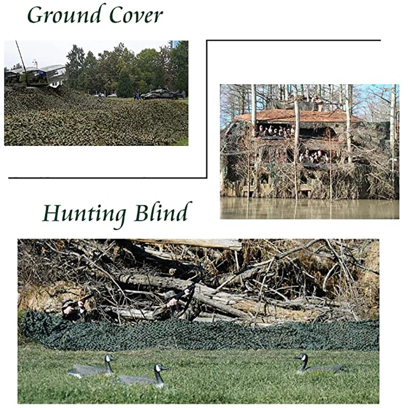 Red de camuflaje con malla para decoración, parasol para acampar, tiro, caza, 2x3, 4, 5, 3x3, 4, 6, 7, 9, 10, 13, 16 pies - imagen 3