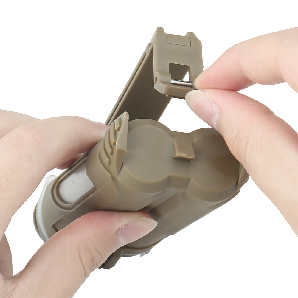 Estuche de almacenamiento táctico de doble batería, contenedor impermeable, doble tienda para CR123, AAA, AA, 18650, accesorios de Paintball - imagen 5