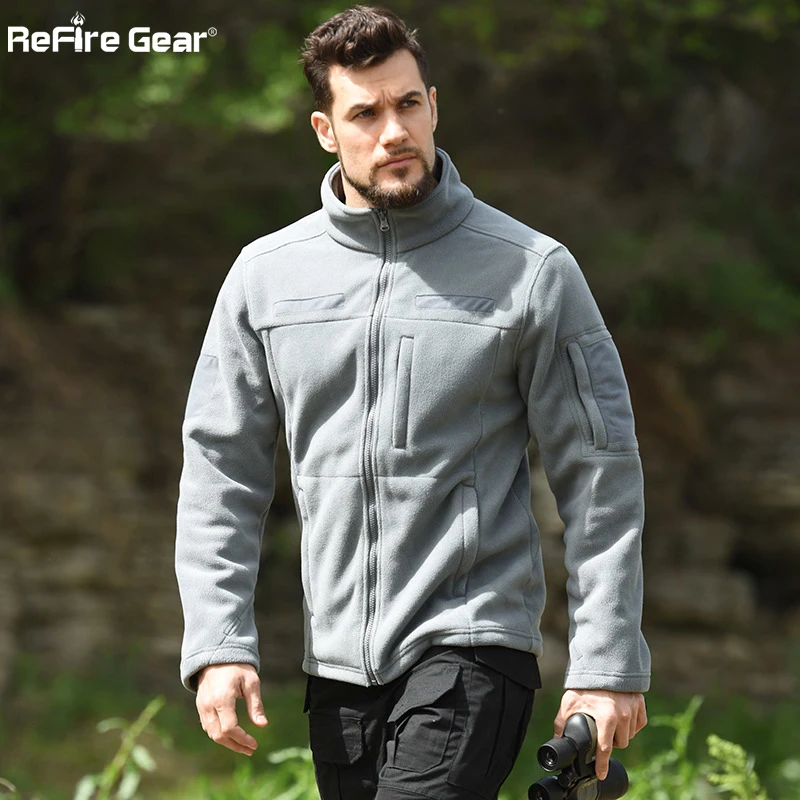 ReFire Gear-abrigo militar táctico de lana para hombre, chaquetas térmicas de entrenamiento de concha suave, abrigo cálido a prueba de viento, ropa de invierno - imagen 5