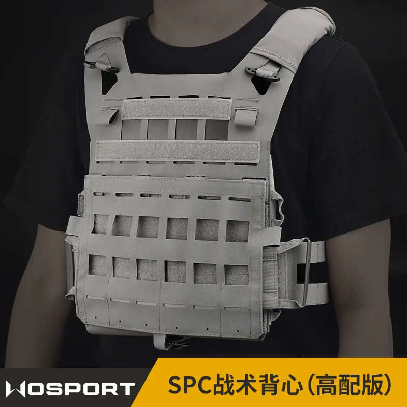 Chaleco táctico SPC sistema MOLLE de perfil alto tela de extinción JPC sólido - imagen 2