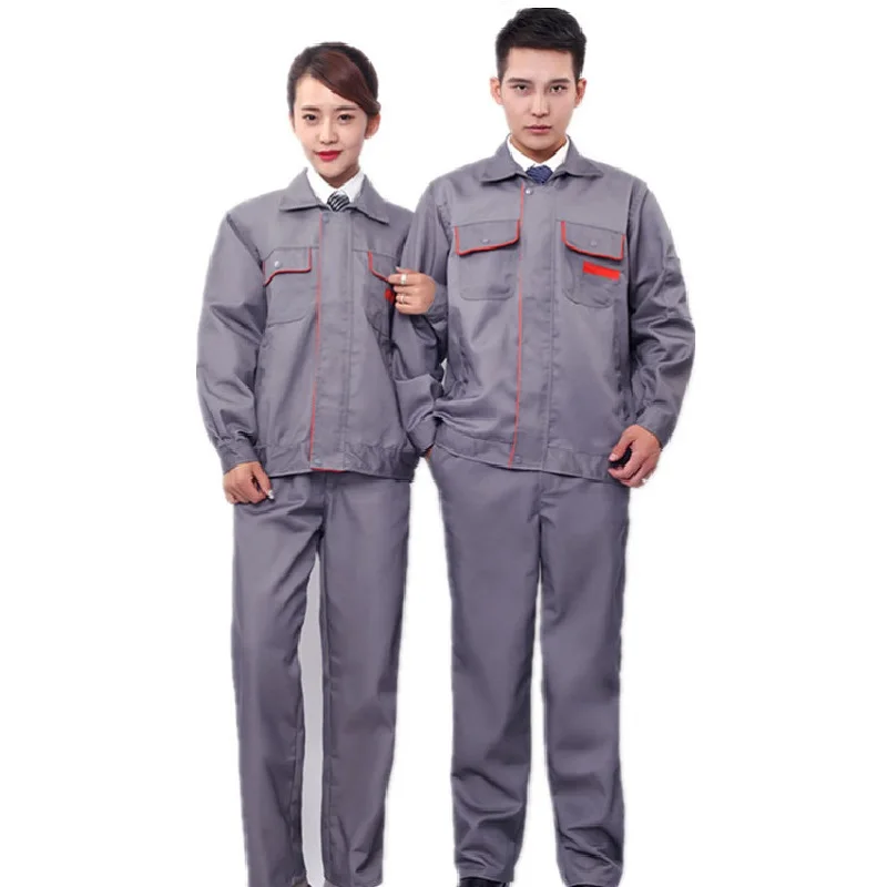 Nuevos conjuntos de ropa de trabajo, chaquetas y pantalones para hombres y mujeres, traje de trabajo para reparadores de máquinas, uniforme de trabajo general para taller de soldador - imagen 2