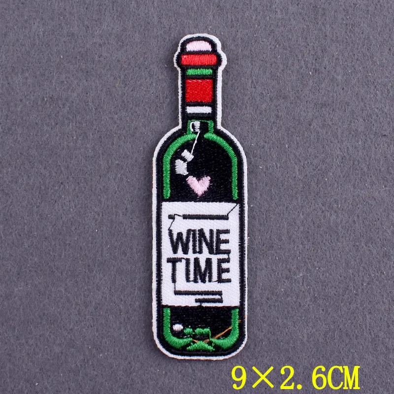 Parche termoadhesivo para planchar bebidas, pegatinas de café, ropa, rayas, comida de dibujos animados, parches bordados, insignias - imagen 3