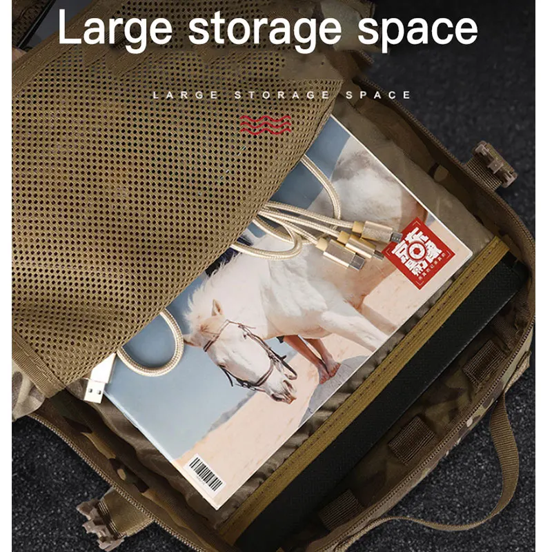 Bolso de hombro táctico Molle, mochila de hidratación, bolsas de caza para acampar, viajes, escalada al aire libre, deporte, senderismo, ciclismo, paquete de equitación - imagen 5