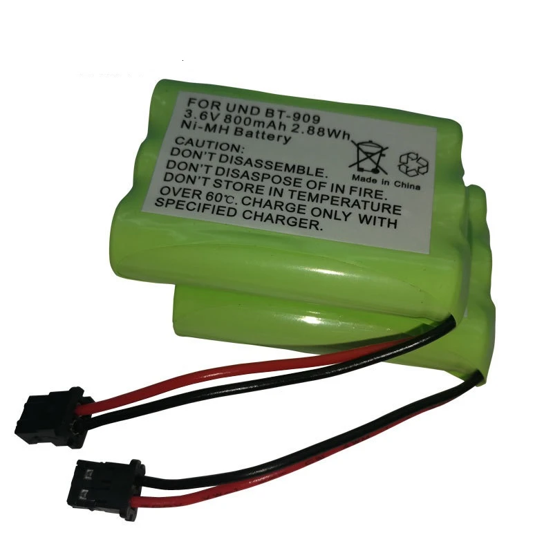 Batería de teléfono inalámbrica recargable para uniden BT-909, BT909, 3,6 v, 3 x AAA, Ni-mh, 800mAh, 3,6 V - imagen 2