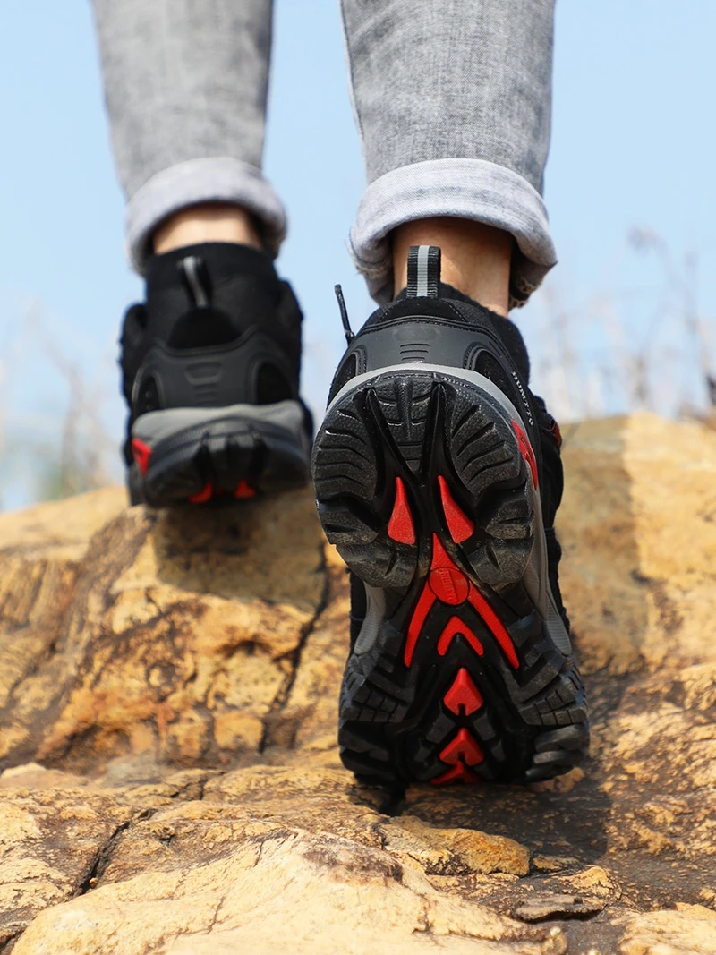 Zapatos de senderismo HUMTTO para hombre, zapatos de escalada para deportes al aire libre, botines, zapatos transpirables para caminar, zapatillas de Trekking cálidas para hombre - imagen 5