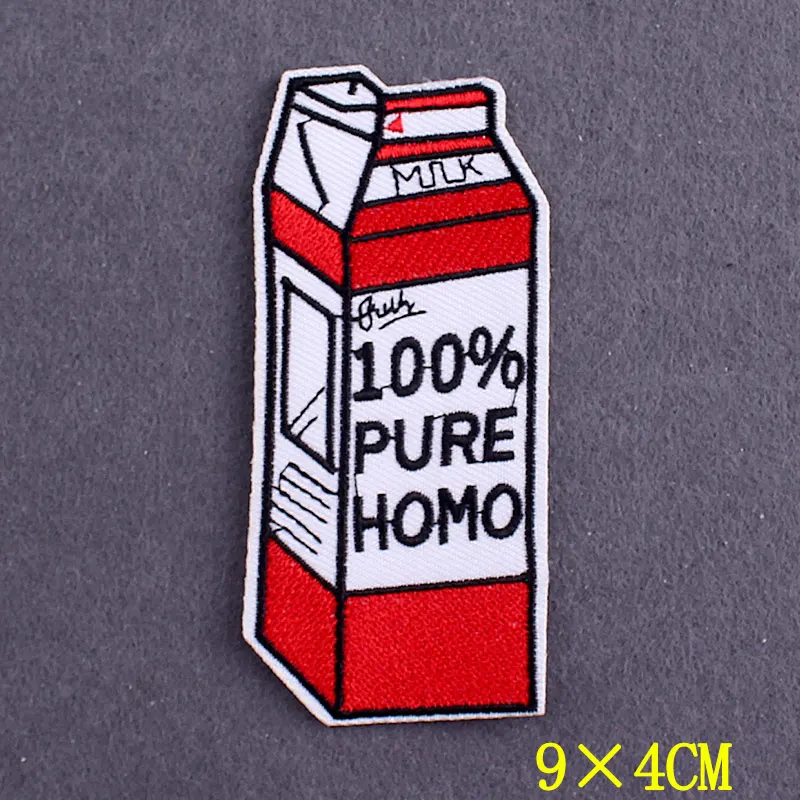 Parche termoadhesivo para planchar bebidas, pegatinas de café, ropa, rayas, comida de dibujos animados, parches bordados, insignias - imagen 5