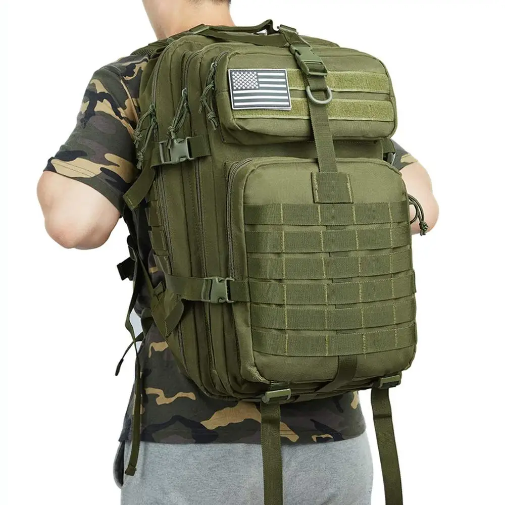 Mochila de gran capacidad para hombre, bolsa Molle 900D para acampar al aire libre, caza y senderismo, 45L - imagen 5