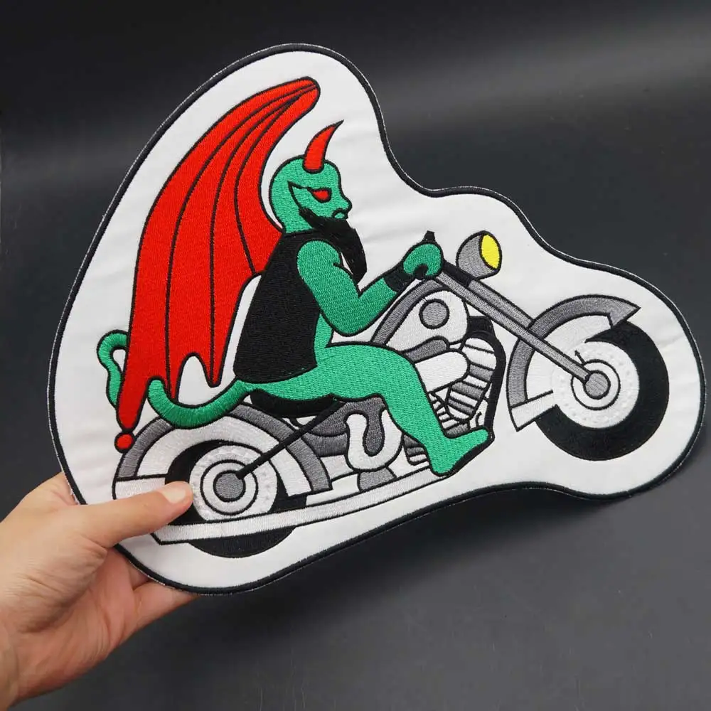 Gargoyles Fallston N.C MC bordado grande motocicleta Biker parche pegatina insignia para ropa sombrero bolsas hierro en el respaldo - imagen 3