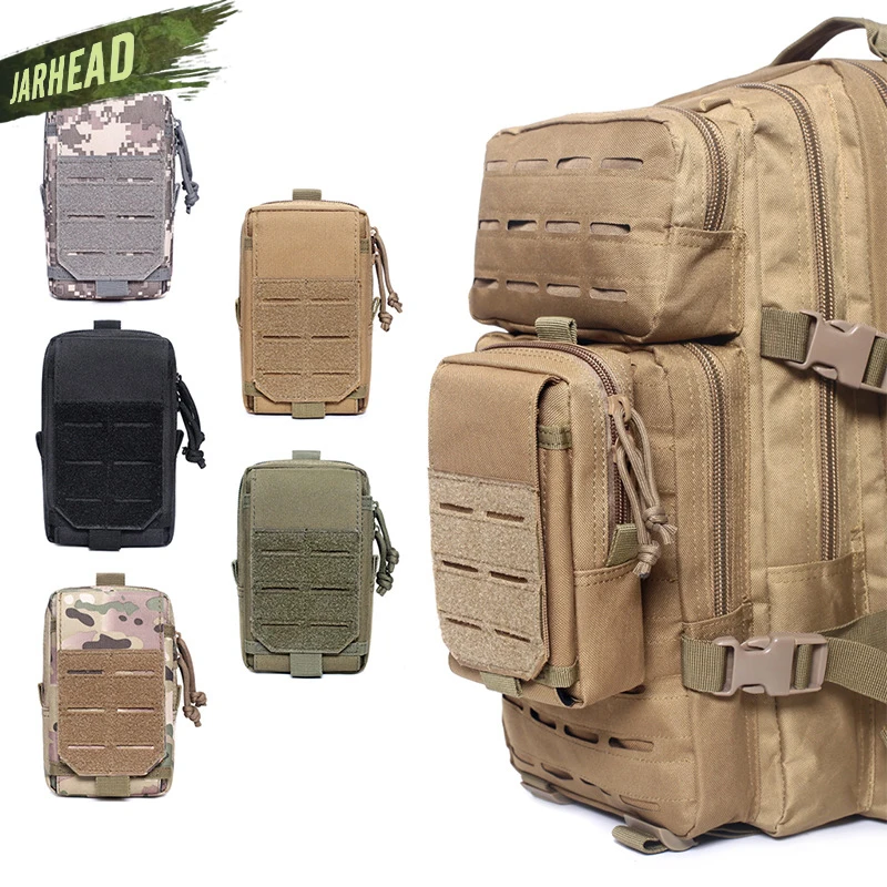 Paquete de teléfono móvil táctico al aire libre, funda de teléfono militar, soporte de senderismo, bolsa Molle Edc multifunción, bolsa de teléfono de cintura para correr - imagen 3