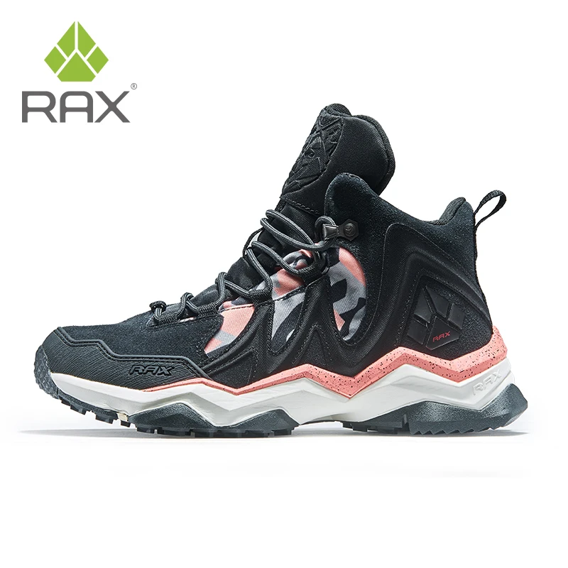 RAX, zapatos de senderismo para hombre, zapatillas impermeables de invierno para exteriores, botas de Trekking de piel de vaca para hombre, botas tácticas de montaña, zapatillas de caza para mujer - imagen 4