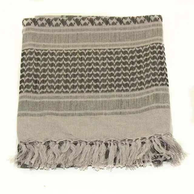 Bufanda táctica multifunción de algodón, pañuelo de cabeza de Calavera del desierto, Bandana de caza árabe Shemagh Keffiyeh - imagen 5