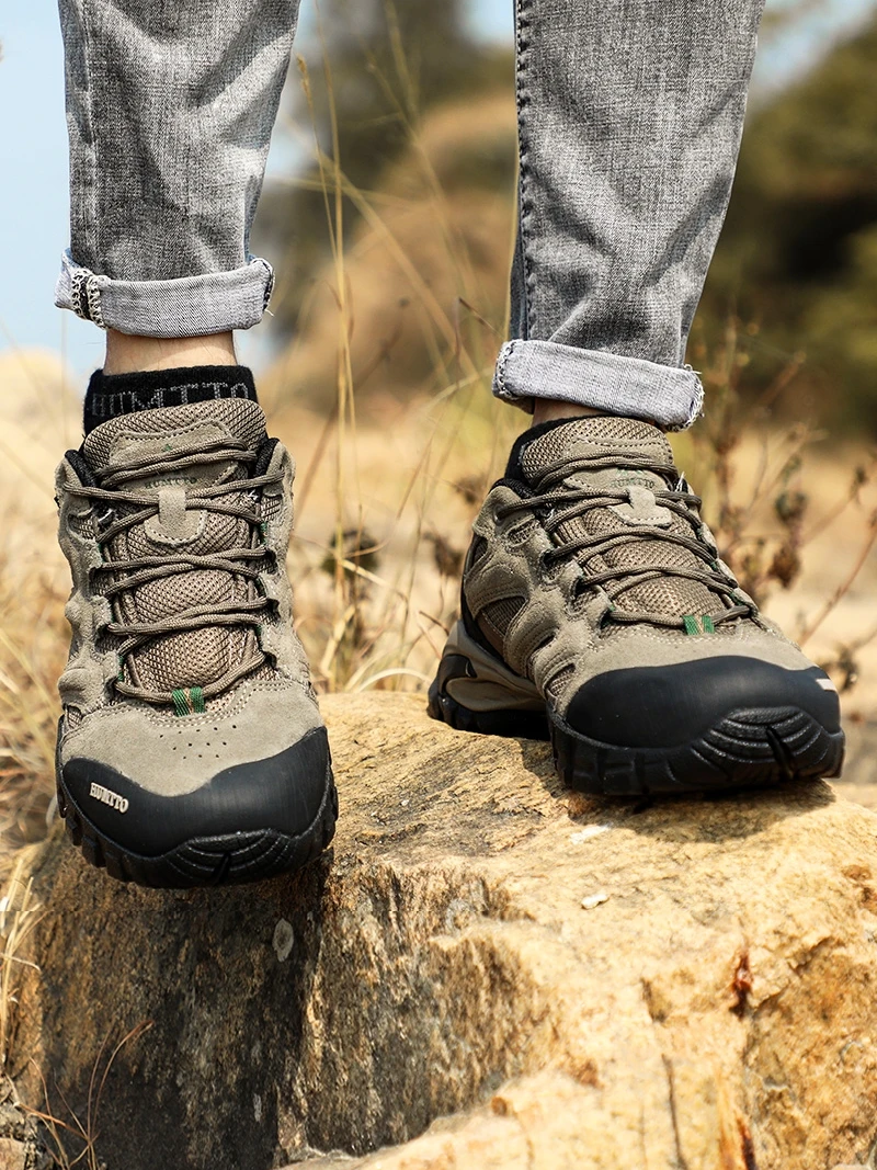 Zapatos de senderismo HUMTTO para hombre, zapatos de escalada para deportes al aire libre, botines, zapatos transpirables para caminar, zapatillas de Trekking cálidas para hombre - imagen 3