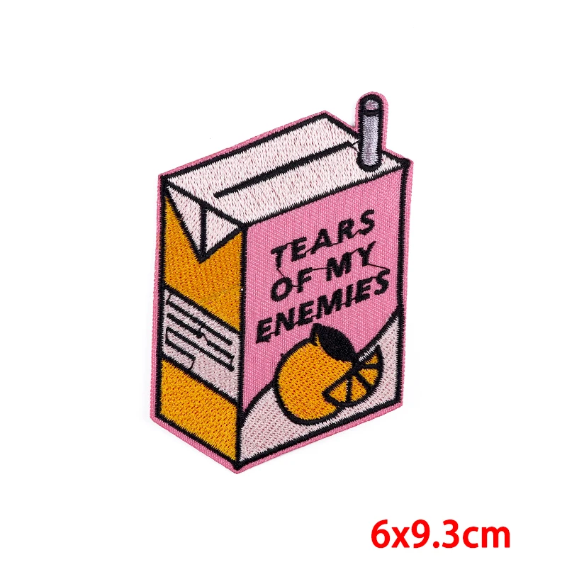 Parche bonito para botella, bebida de leche, parches bordados para planchar en ropa de niños, apliques DIY, parches de taza de dibujos animados para pegatinas de ropa - imagen 4