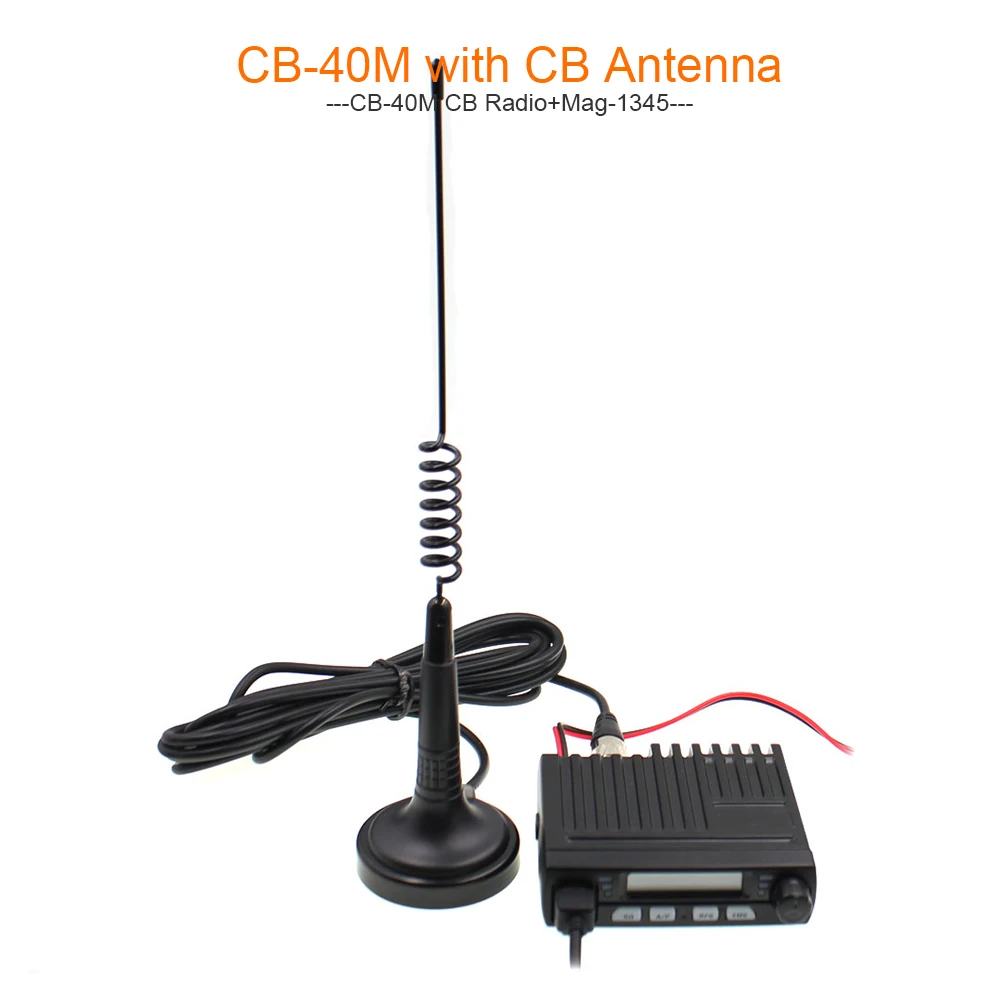 Mag-1345 26-28MHz centro 27MHz CB Radio antena magnética RG-58U 4M Cable Coaxial carga Base montaje pequeño para CB-27 AR-925 CB-40M - imagen 5