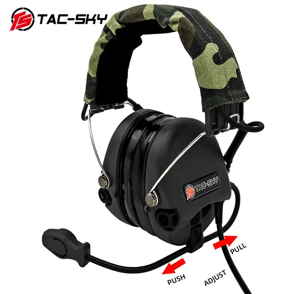 TAC-SKY SORDIN táctico con cancelación de ruido, auriculares para piloto de aerolínea, deportes de caza, tiro Airsofte, auriculares tácticos SORDIN - imagen 5