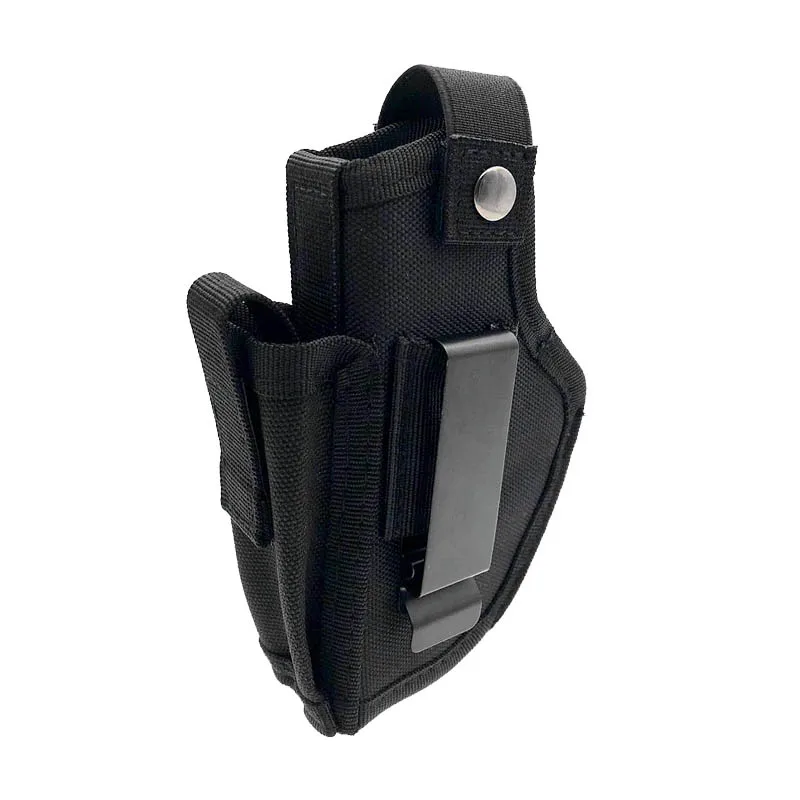 Funda de cinturón compacta táctica de nailon, funda de pistola con Clip de Metal, funda de pistola de caza Airsoft, funda de pistola Universal con bolsa Mag - imagen 3