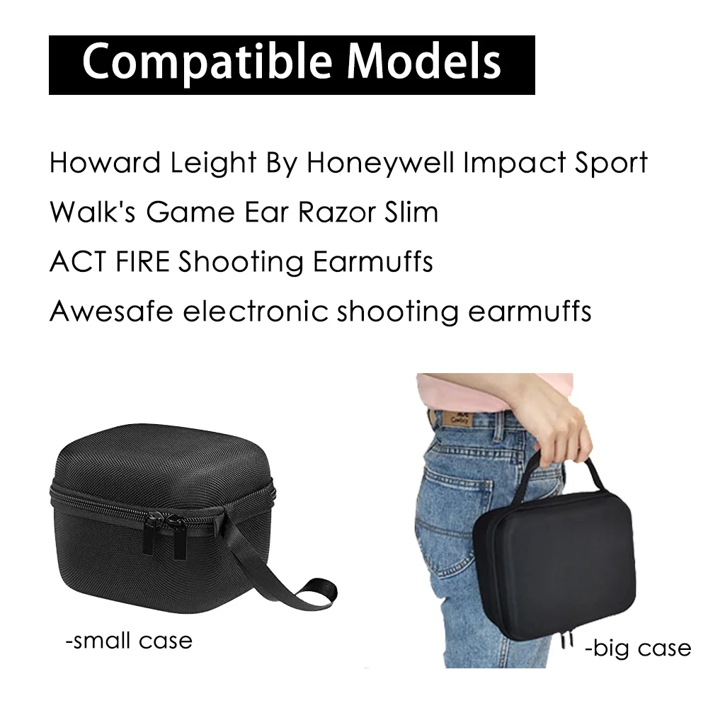ZOHAN-estuche de almacenamiento para auriculares, protección auditiva para tiro, caza, antipolvo, impermeable, bolsa de viaje - imagen 3