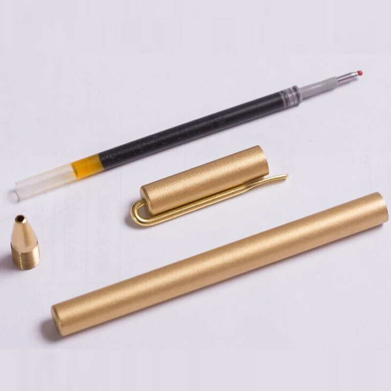 Bolígrafo táctico de latón puro para viajes al aire libre, pluma de regalo de cobre, estilo Retro, Kit de viaje - imagen 3