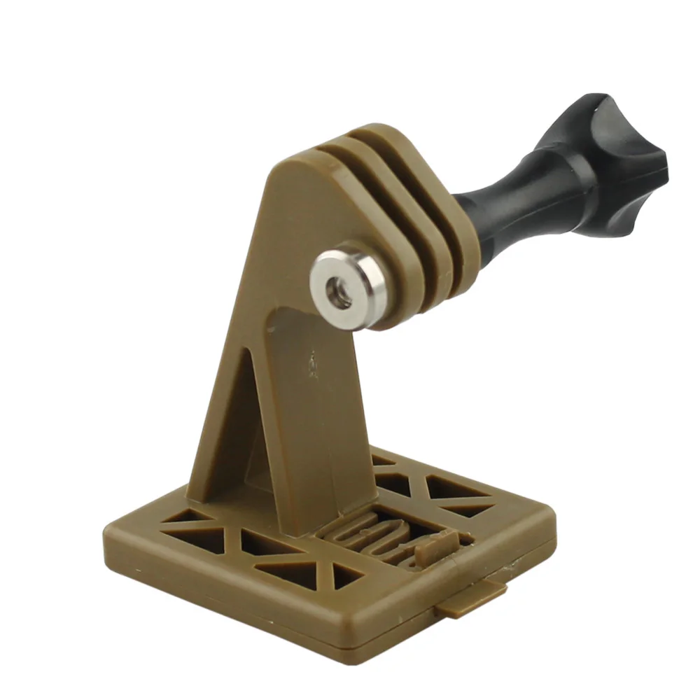 Adaptador DE cámara para casco táctico VULPO, Base DE montaje fijo para cámara Gopro, BK DE - imagen 4