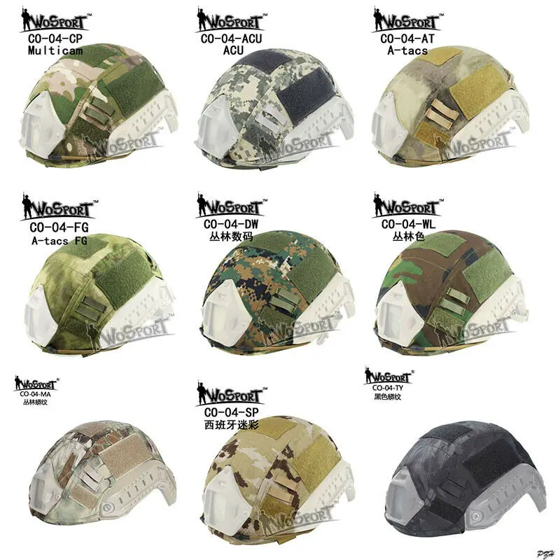 Casco de caza táctico de camuflaje, cubierta de piel para MH, PJ, Paintball - imagen 3
