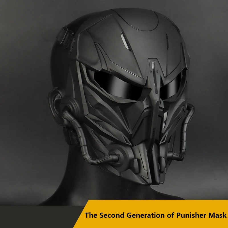 Máscara táctica Punisher II, cara completa, para disparar, cazar, paintball, motocicleta, airsoft ciclismo, senderismo, cómodo - imagen 2