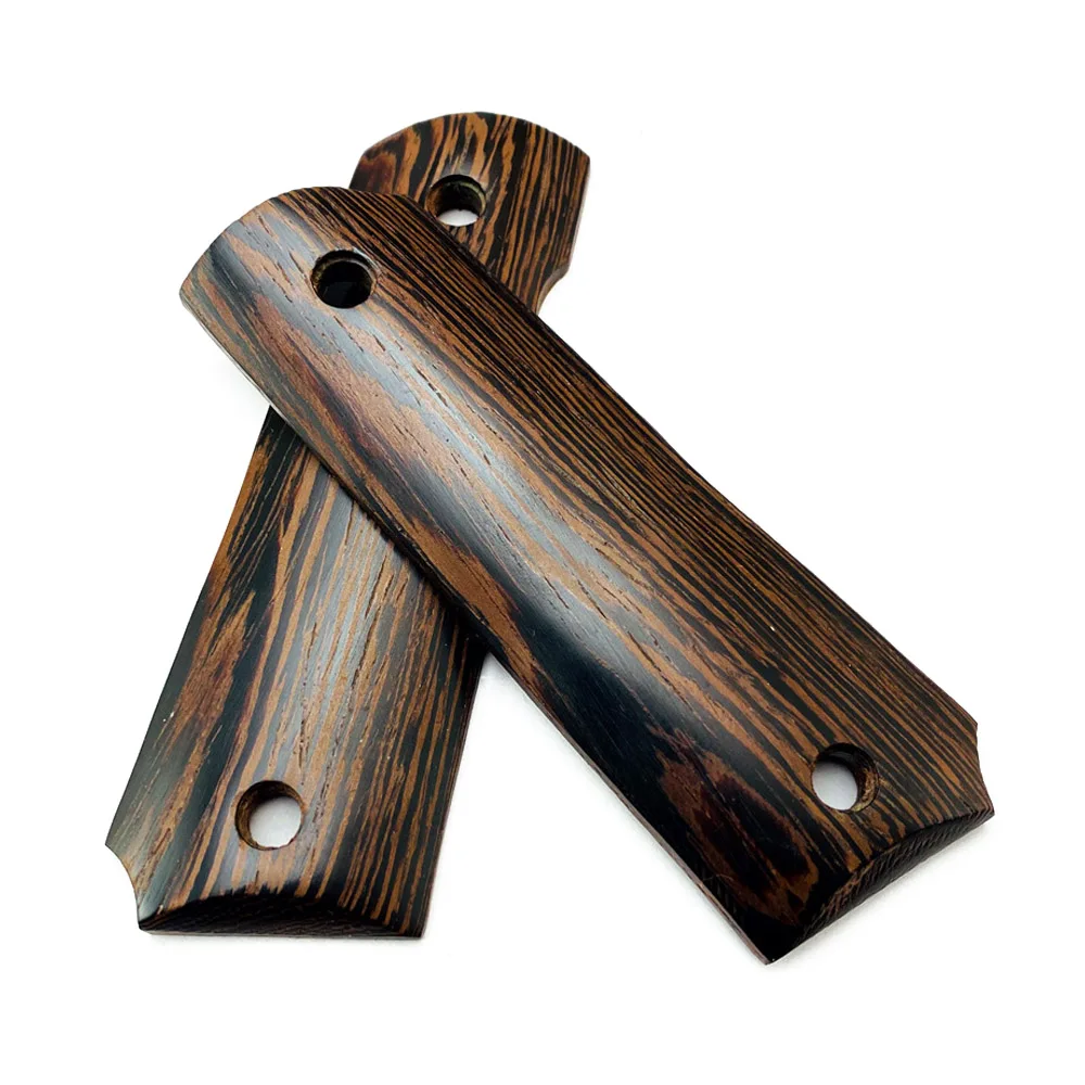 Parche protector de manos táctico, empuñaduras de madera de alta calidad, almohadilla protectora, cuchillo, raqueta, 2 unid/set/juego, 1911 empuñaduras - imagen 3