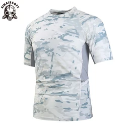 SINAIRSOFT Camiseta Táctica Camuflaje Woodland Transpirable