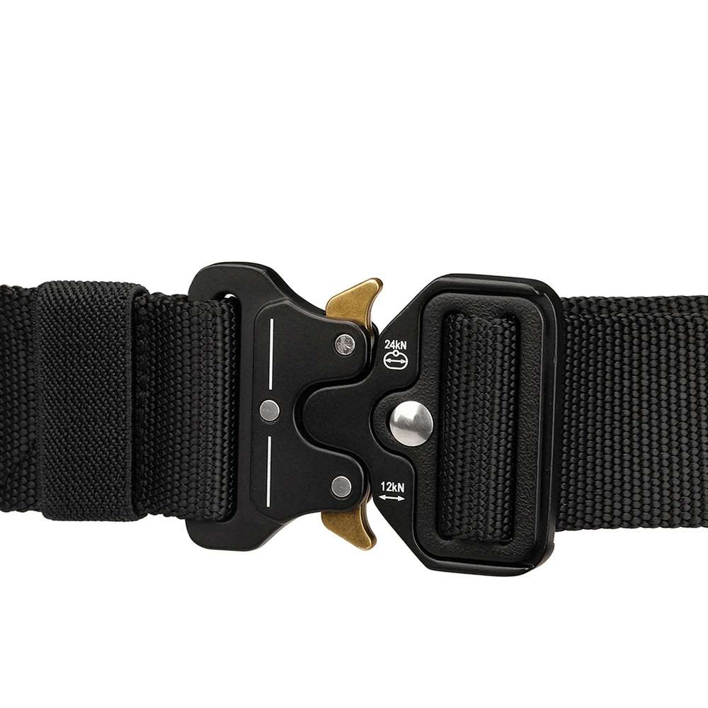 Cinturón táctico para hombre, hebilla de Metal gruesa, cinturón de nailon resistente, adiestramiento al aire libre, accesorios de caza de supervivencia en el campo - imagen 5