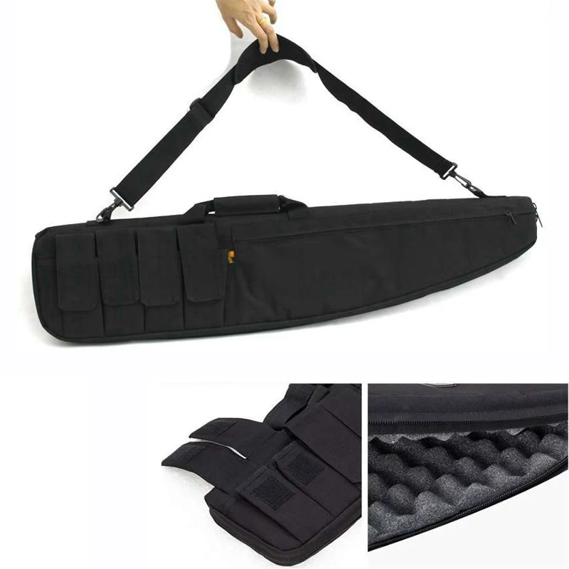 Bolsa táctica para pistola, funda para Rifle, bolsa de hombro para Airsoft, Paintball, caza, senderismo, bolsa de protección con almohadilla de espuma - imagen 5