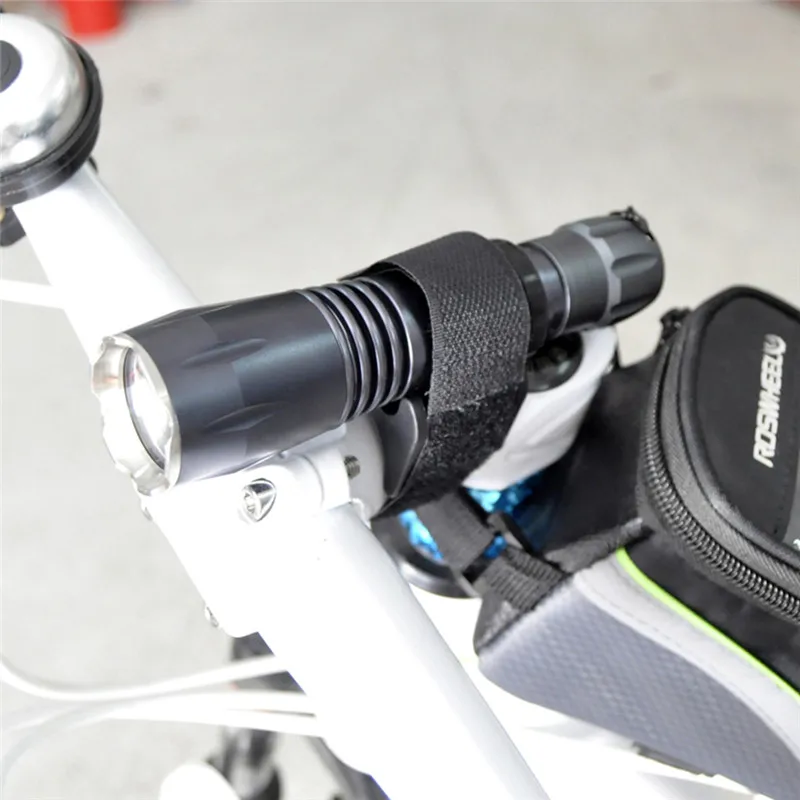 Correa multiusos para bicicleta, linterna LED, soporte de montaje para antorcha, abrazadera de bloqueo para bicicleta, banda de gancho y bucle, accesorios para bicicleta de montaña - imagen 5
