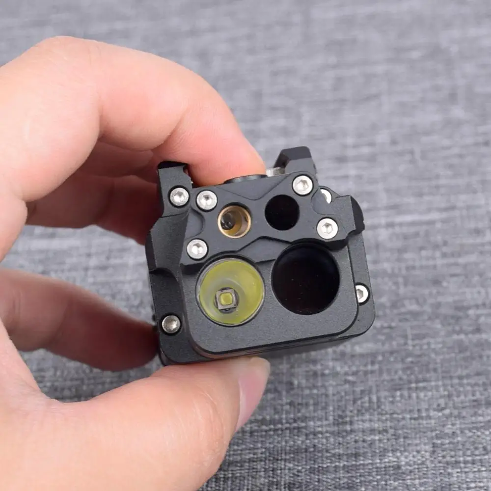 DBAL-PL táctica láser IR, luz estroboscópica para arma, linterna LED Tac con iluminador láser rojo NV para riel de 20mm - imagen 4