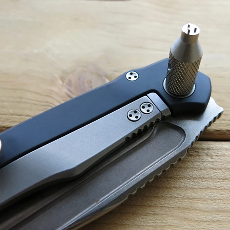 Cuchillo plegable de acero inoxidable, destornillador, herramienta de extracción de tornillos para Microtec MT WildBoar ANAX, llave de mango de husillo, 1 unidad - imagen 4