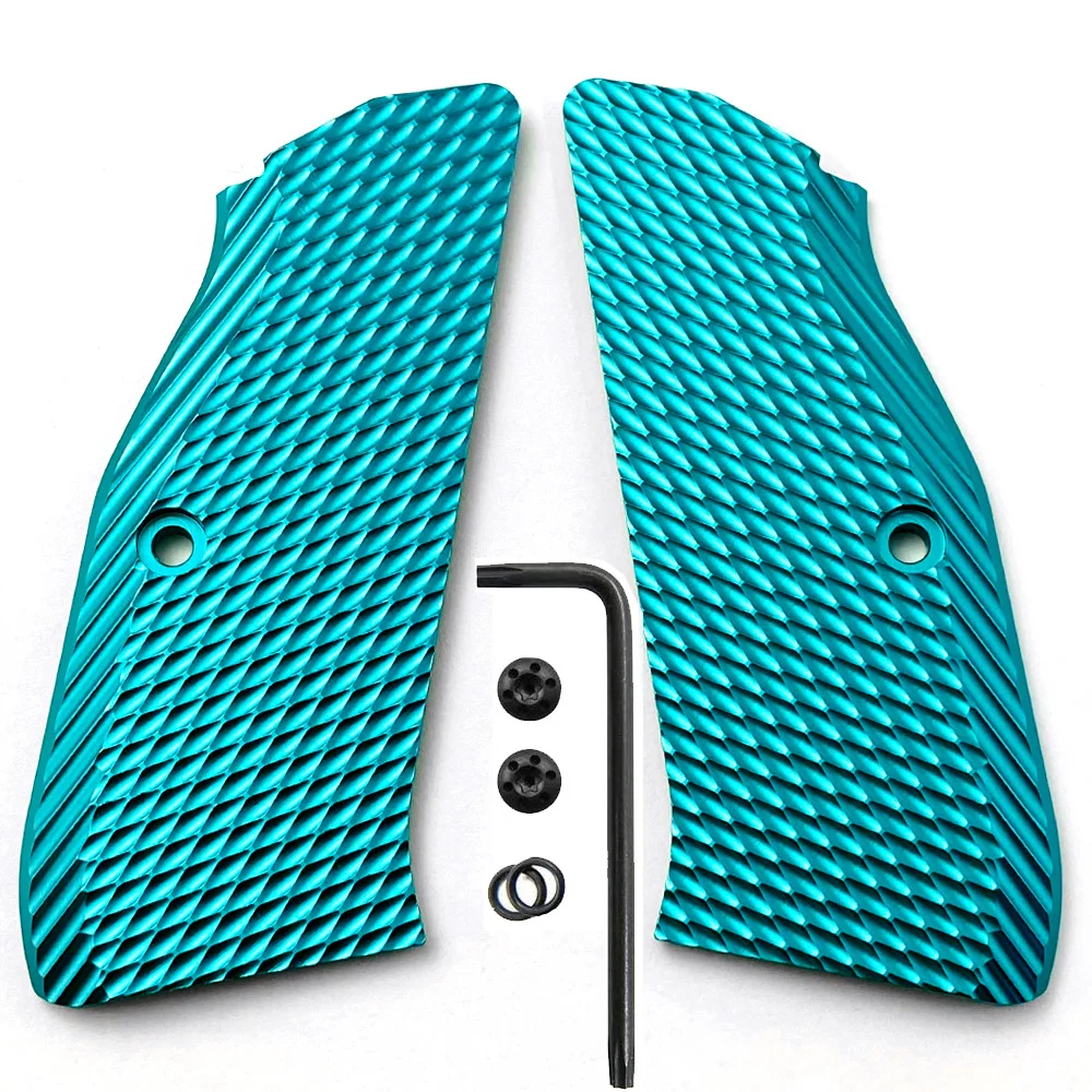 1 par de empuñaduras CZ75 de aleación de aluminio para CZ 75 de tamaño completo, SP-01 Series Shadow 2 75B BD con tornillos - imagen 2