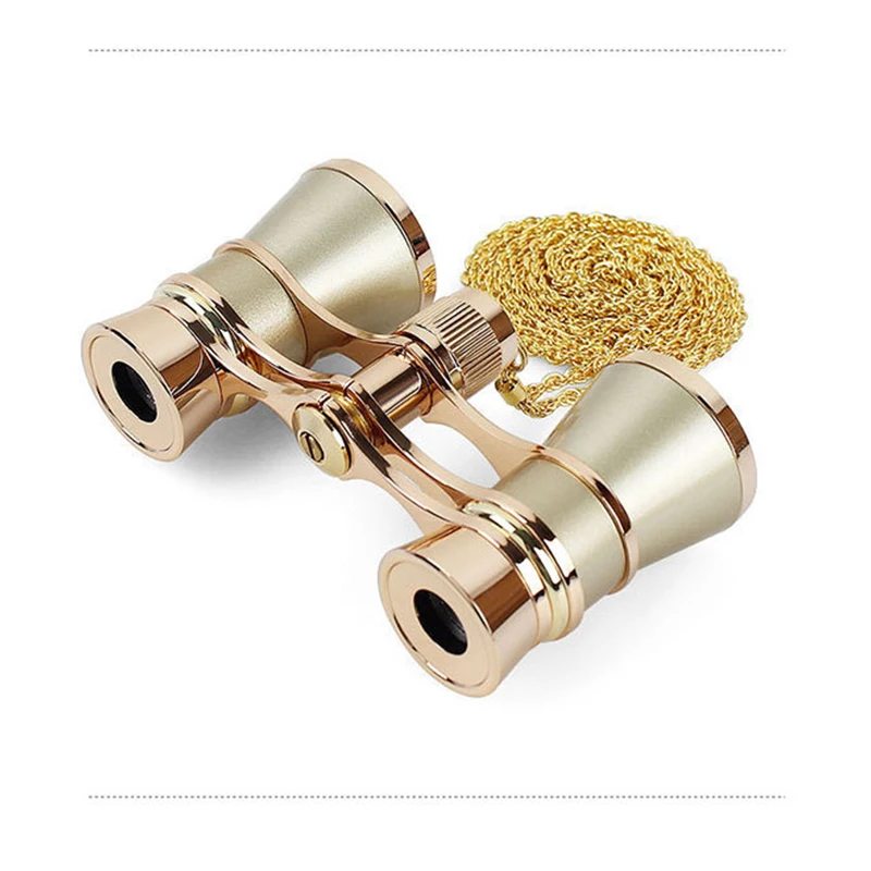 Opera Theater 3 x 25 gafas plegables clásicas binoculares cuerpo de Metal lente óptica telescopio de teatro diseño Retro regalos para mujeres - imagen 3