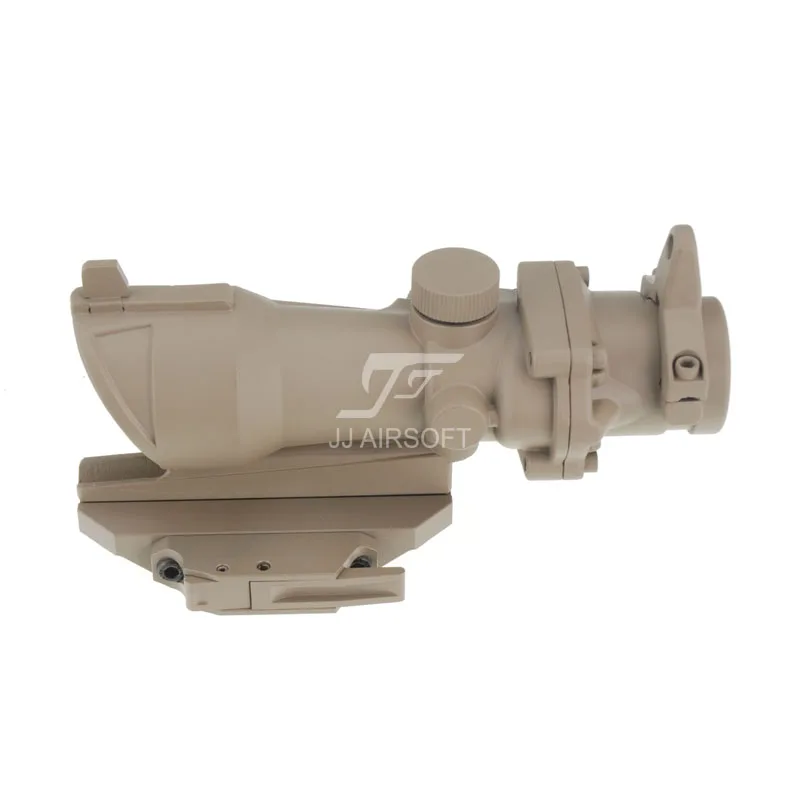 JJ Airsoft ACOG Style 4x32 Scope , AC12033 Bobro Style de liberación rápida/montaje QD (negro/tostado) - imagen 5