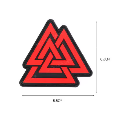 Parche táctico de vikingos, símbolo de cuervo Odin, unimursal, Valknut, Valhalla, emblema de sol Blackbird, insignia militar, apliques de parche - imagen 2