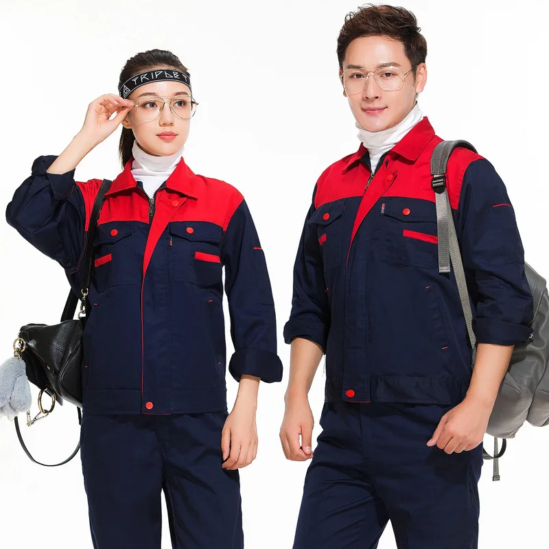 Mono de talla grande para hombre y mujer, ropa de trabajo de poliéster de manga larga para taller de soldadura y pulido, maquinaria de reparación de automóviles, otoño - imagen 4