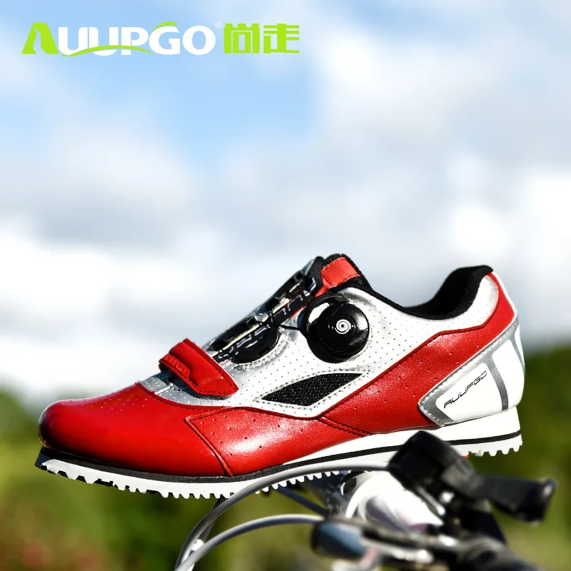Auupgo-zapatos atléticos profesionales para bicicleta, zapatillas Unisex informales sin bloqueo, transpirables, 2020 - imagen 3