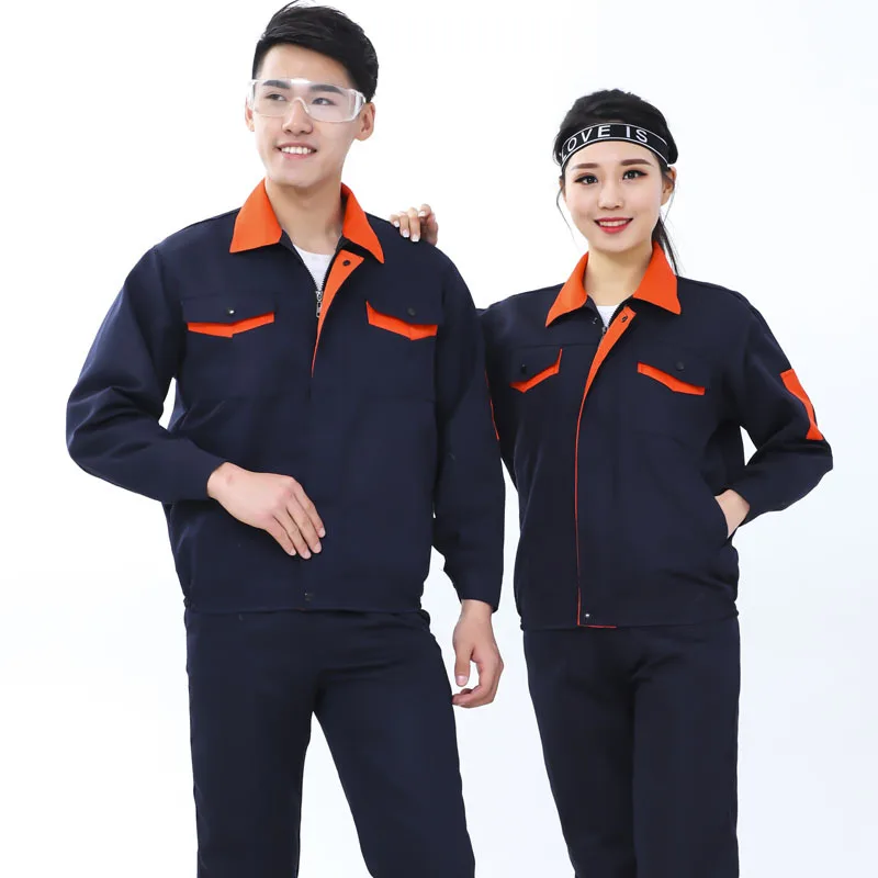 Conjunto de ropa de trabajo, chaqueta + Pantalones, máquina de construcción para hombre, fábrica eléctrica, reparación de automóviles, taller de seguridad, traje de trabajo duradero - imagen 3