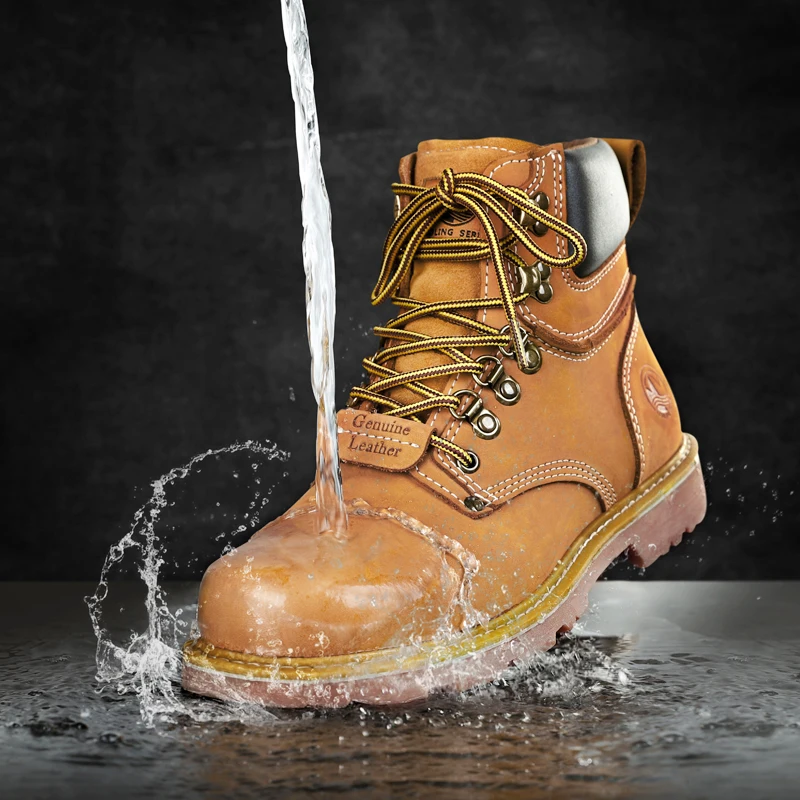 Zapatos de senderismo de cuero de vaca para hombre y mujer, botas de caza impermeables, zapatos acticos del desierto, zapatillas informales, zapatos de Trekking al tobillo - imagen 4